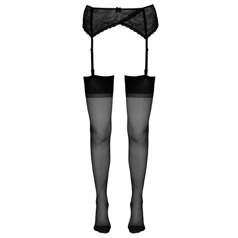 Cottelli LEGWEAR - Seksowne Czarne Pończochy Z Ozdobnym Szwem 4